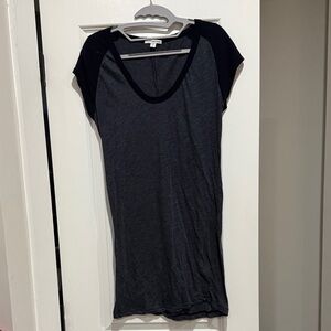 James Perse Black and Gray Short Sleeve Tee